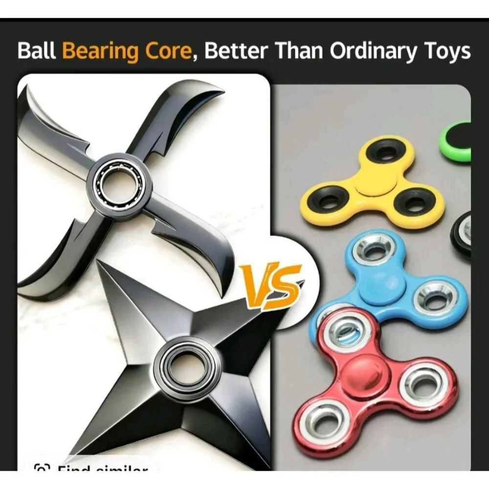 2 Pack Rotating Metal Fidget Spinners for Stress Relief Anxiety Focus 5